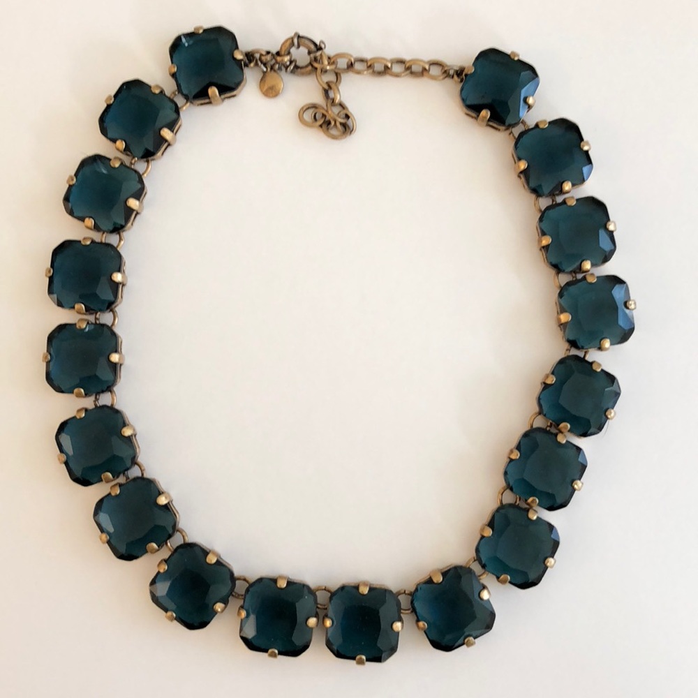 J.Crew blue green gemstone necklace